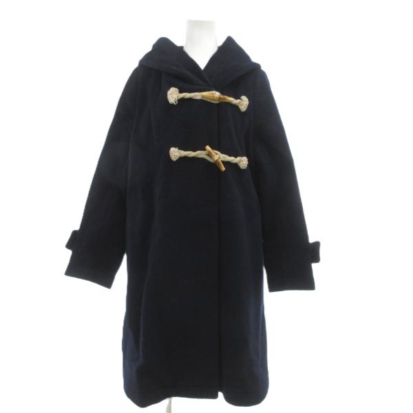 ミズイロインド mizuiro ind ダッフルコート ウール 紺 ネイビー