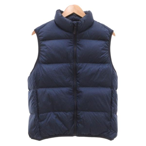 ユニクロ（UNIQLO） 美品 ウルトラライトダウン ベスト M 青 ブルー