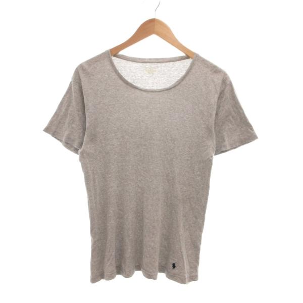 ポロ ラルフローレン POLO RALPH LAUREN Tシャツ カットソー グレー ラウンドネック 半袖 ロゴ刺繍 /NU ■ECE006 メンズ
