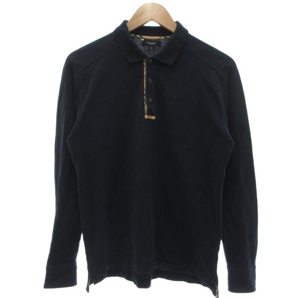 バーバリー ロンドン BURBERRY LONDON ポロシャツ 鹿の子 長袖 M ノバ