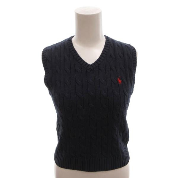 ポロ ラルフローレン POLO RALPH LAUREN ベスト 7 紺 ネイビー Vネック