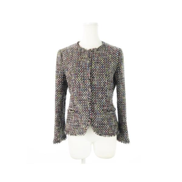 theory（セオリー） レインボーツイード ノーカラー ジャケット