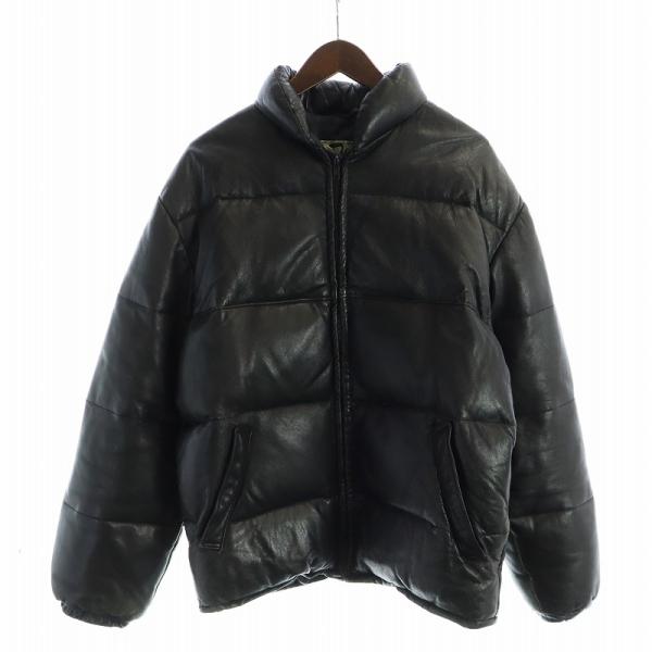 ショット SCHOTT 90s USA製 レザー ダウンジャケット ジップアップ 40