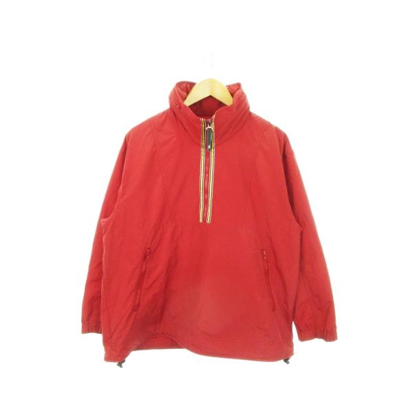 Lightning Bolt アノラックパーカー プルパーカー スタンドカラー ハーフジップ フード収納 ナイロン ライン サーフィン スポーツ M 赤【ブランド】ライトニング ボルト Lightning Bolt【表記サイズ】M【実寸サイ...