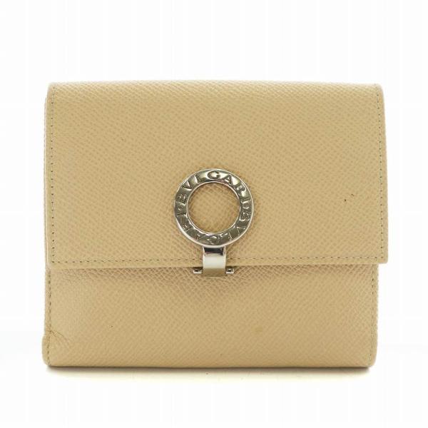 BVLGARI ブルガリ 財布 二つ折り レザー ロゴ クリップ シルバー金具