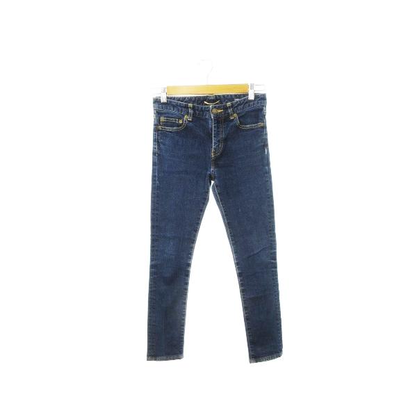 【中古】サンローラン パリ D02 W/SK-MW デニムパンツ ジーンズ スキニー ストレッチ 26 インディゴ 青 ブルー サンローラン パリ SAINT LAURENT PARIS D02 W/SK-MW デニムパンツ