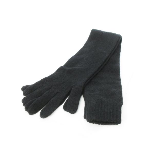 PRADA ブラック 手袋 ニット PRADA 未使用品 プラダ 手袋 グローブ ニット ロング カシミヤ