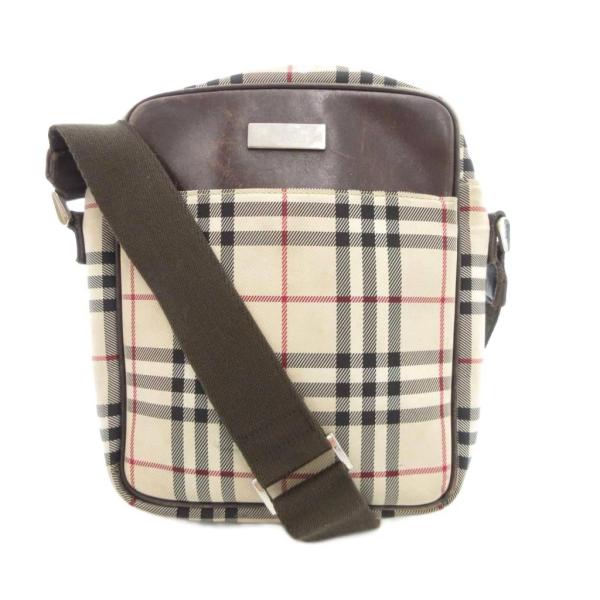 【中古】バーバリー BURBERRY ショルダーバッグ 斜めがけ ノバチェック ベージュ /UO ■GY01 メンズ レディース BURBERRY（バーバリー） ショルダーバッグ 斜めがけ ノバチェック