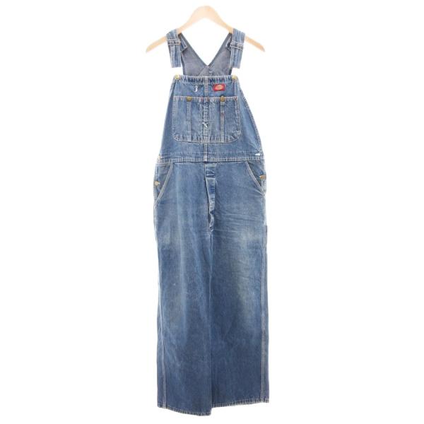 ディッキーズ Dickies オーバーオール デニム ワーク W36L30 ライトインディゴブルー /AE ■GY01 メンズ【ブランド】ディッキーズ Dickies【表記サイズ】W36L30【実寸サイズ】腰から胸当て：約30cm　ウエスト...