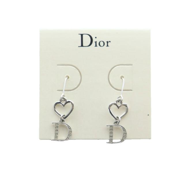 ディオール Dior ピアス アクセサリー 両耳用 ロゴ ハート シルバー色