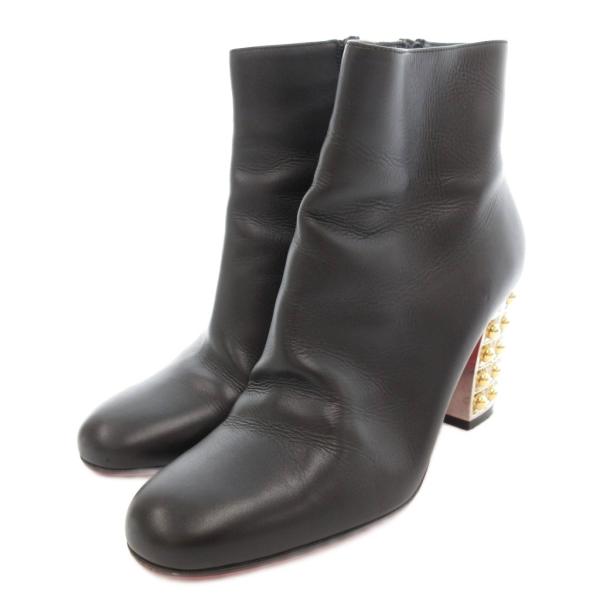 クリスチャンルブタン　レザー ハイヒール ショート ブーツ ブラック 35 Christian Louboutin（クリスチャンルブタン） ショートブーツ