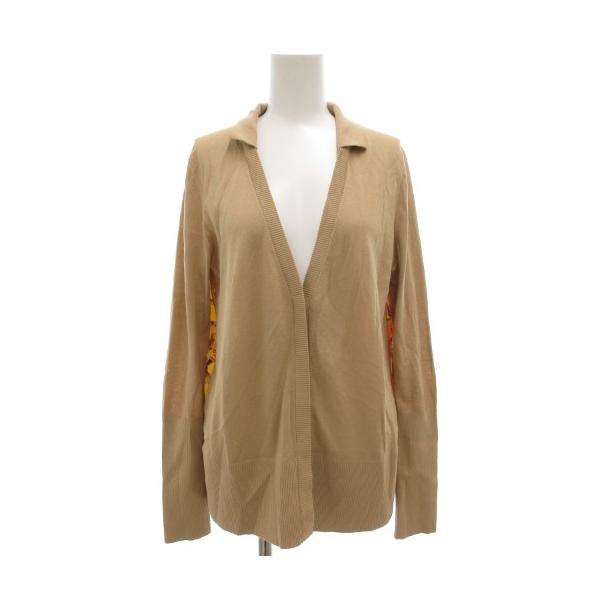 Akris 長袖ロングカーディガン アクリス AKRIS プント PUNTO カーディガン ニット 長袖 薄手 ベージュ