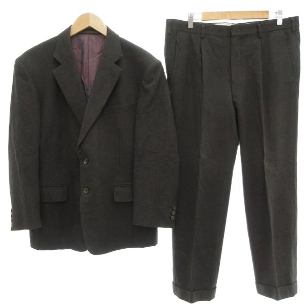 【中古】スキャバル SCSBAL MOTS セットアップ スーツ ジャケット パンツ 秋冬 総裏地 シングル ダークブラウン /AE スキャバル SCSBAL MOTS セットアップ スーツ ジャケット パンツ 秋冬