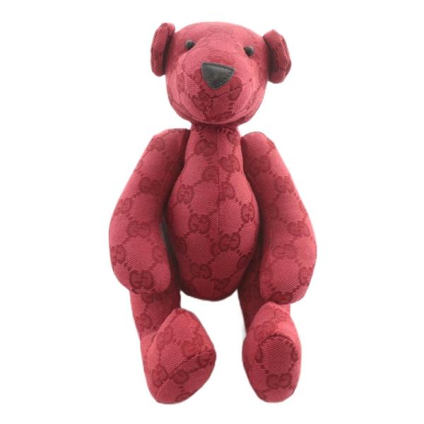 GUCCI（グッチ） ぬいぐるみ 人形 テディベア クマ GGキャンバス 総柄 