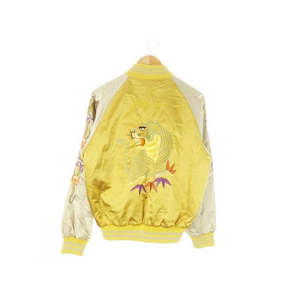 ヤマコ YAMA50 ジャケット スカジャン ジップアップ サテン 和柄 刺繍