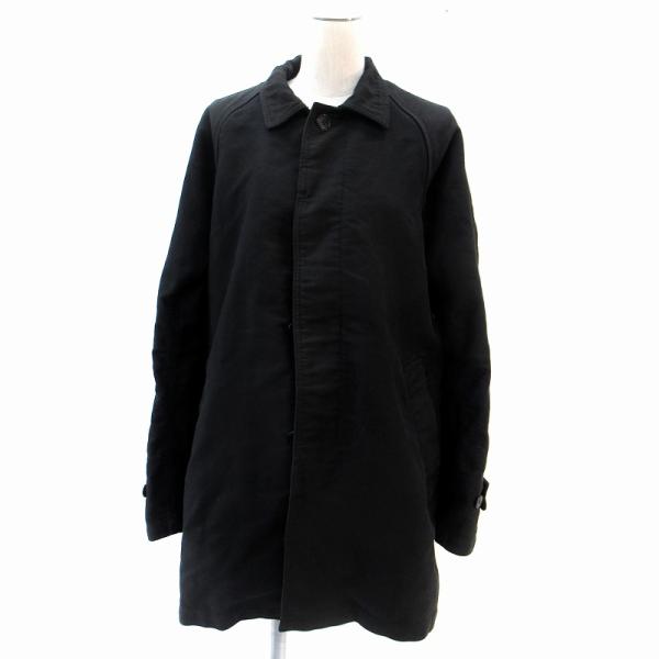 ソウライブ SOULIVE MOLESKIN WORK COAT ステンカラーコート ロング丈 1 黒 ブラック BLX-7-01817 /SM3 ■GY01 レディース