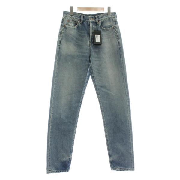【中古】未使用品 SAINT LAURENT PARIS デニムパンツ ジーンズ ストレート ダメージ加工 28 M 青 614443 Y13KB 5272 未使用品 SAINT LAURENT PARIS デニムパンツ ジーンズ ストレート ハイ