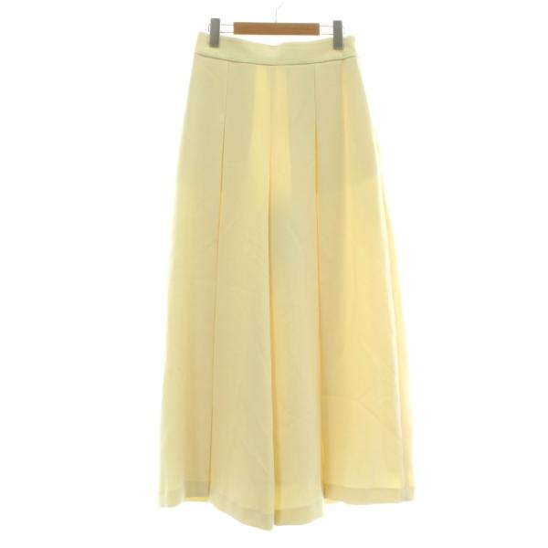 【中古】未使用品 ルルウィルビー Loulou Willoughby 24AW ジョーゼットタックワイドパンツ 1 S 黄色 イエロー 未使用品 ルルウィルビー Loulou Willoughby 24AW ジョーゼットタック