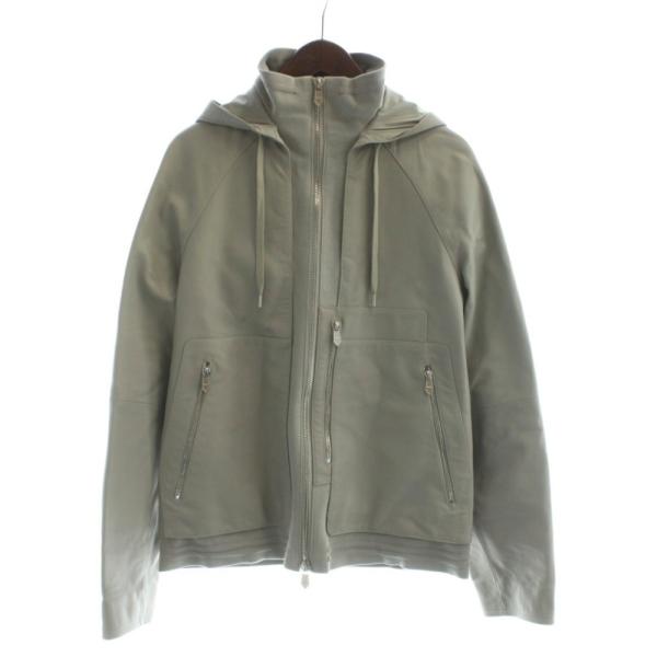 HERMES（エルメス） 未使用品 レザー ジップアップ ブルゾン