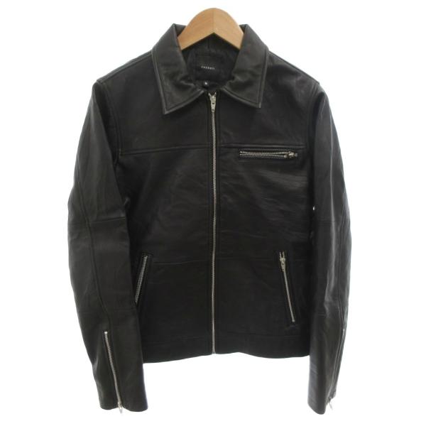 未使用級★roshell★レザー Gジャン トラックジャケット★本革★黒★L roshell ライダース レザージャケット 本革 M 黒 ブラック ジップ