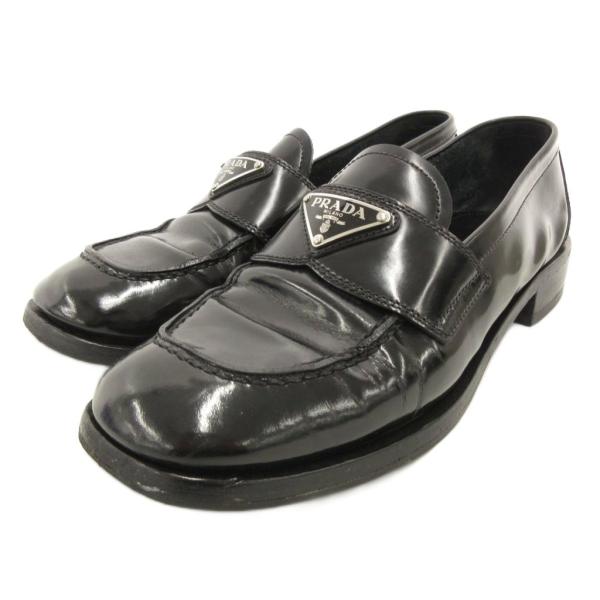 PRADA（プラダ） チョコレート ローファー ブラッシュドレザー