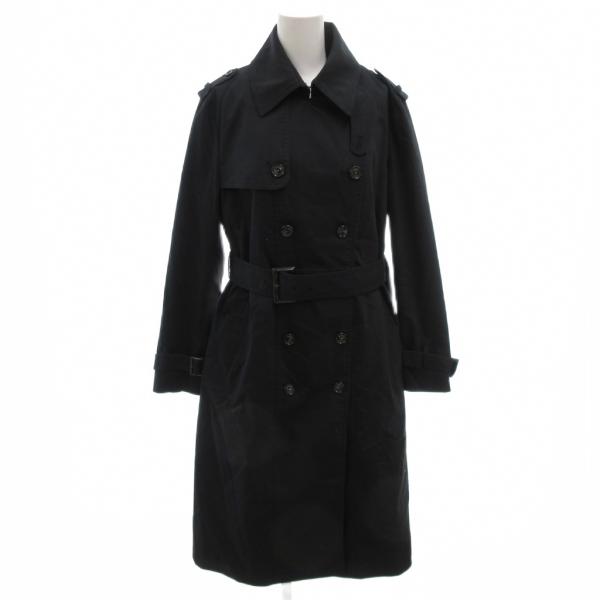 アクアスキュータム AQUASCUTUM トレンチコート 77 紺 ネイビー ダブル