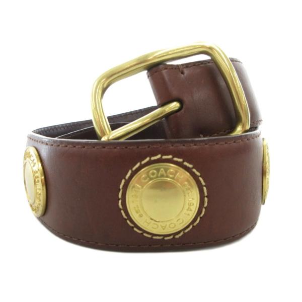 COACH（コーチ） ベルト レザー バックル 茶 ブラウン 90044 /FF