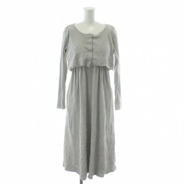 ジェラートピケ gelato pique 24SS マタニティリブワンピース F グレー