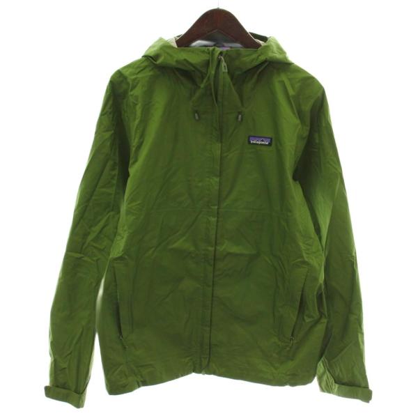 【新品】patagonia フード付きジャケットパーカーブルーグリーンL男女兼用 patagonia（パタゴニア） パーカー メンズ P-6 ロゴ アップライザル