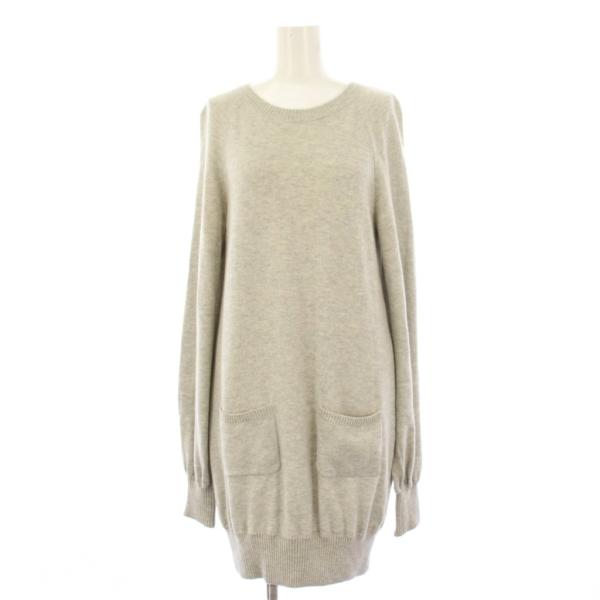 CHANEL グレー ニットワンピース CHANEL（シャネル） CHANEL 08A AS732 ニット ワンピース ひざ丈 長袖