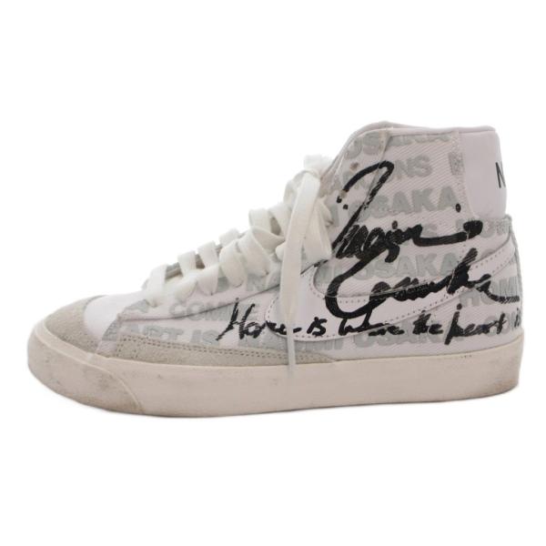 ナイキ NIKE COMME des GARCONS HOMME 大坂なおみ BLAZER MID スニーカー シューズ ミッドカット 24cm 白