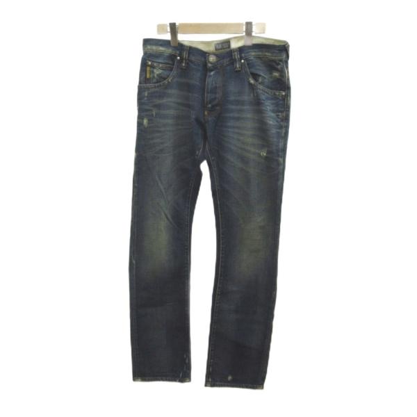 アルマーニ ジーンズ ARMANI JEANS デニム 31 青 ブルー ダメージ加工 