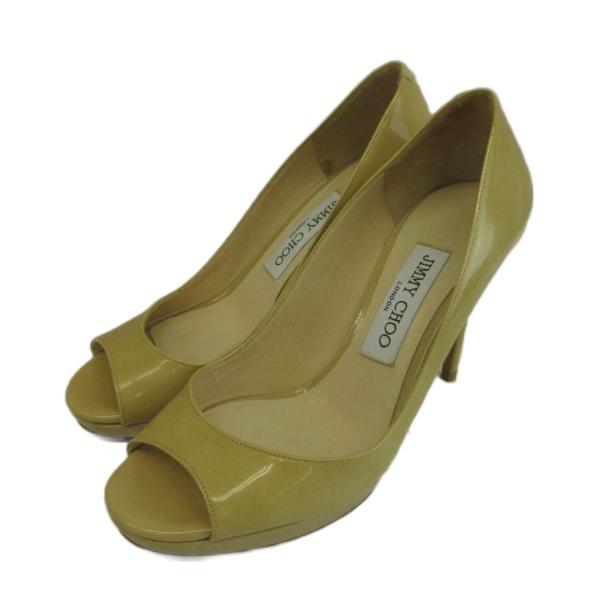 ジミーチュウ JIMMY CHOO パンプス エナメル オープントゥ ハイヒール