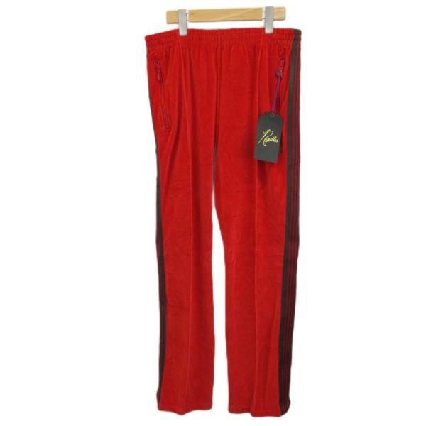 ニードルス ニードルズ Needles Narrow Track Pant - C/Pe Velour ナロー トラックパンツ ベロア  M 赤 レッド NS253 /RY ■GY12 メンズ