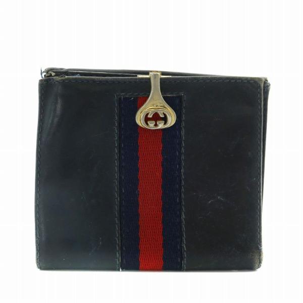 GUCCIグッチ 二つ折り財布 シェリーライン GUCCI グッチ 財布 二つ折り レザー シェリーライン ロゴ