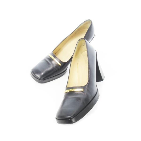 GUCCI グッチ ハイヒールパンプス スクエアトゥ チャンキー GUCCI グッチ ハイヒールパンプス スクエアトゥ チャンキー