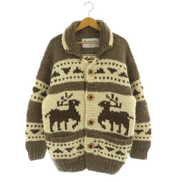 カナタ KANATA カーディガン カウチンニット セーター トナカイ柄