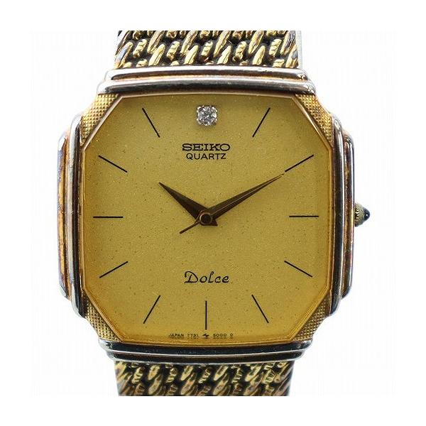 SEIKO Dolce ゴールド 腕時計14KT 電池交換済み】美品 SEIKO DOLCE セイコー ドルチェ クォーツ 腕時計