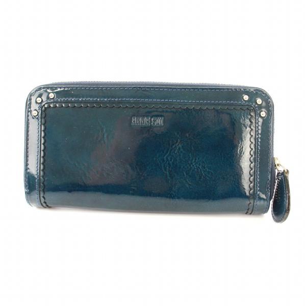 ANNA SUI アナスイ 長財布 ウォレット エナメル ロゴ 蝶チャーム ANNA SUI アナスイ 長財布 ウォレット エナメル ロゴ 蝶チャーム