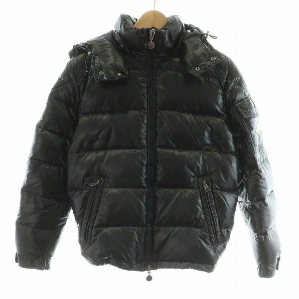 【正規品】黒ナイロンモンクレールジャケット 袖ワッペン付き サイズ0 MONCLER (モンクレール) 撥水 ハートワッペン ナイロン