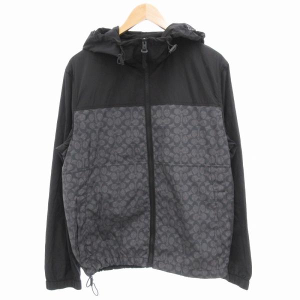 コーチ　シグネチャー フル ジップ ウインドブレーカー　ナイロンジャケット COACH コーチ シグネチャー フル ジップ ウインドブレーカー