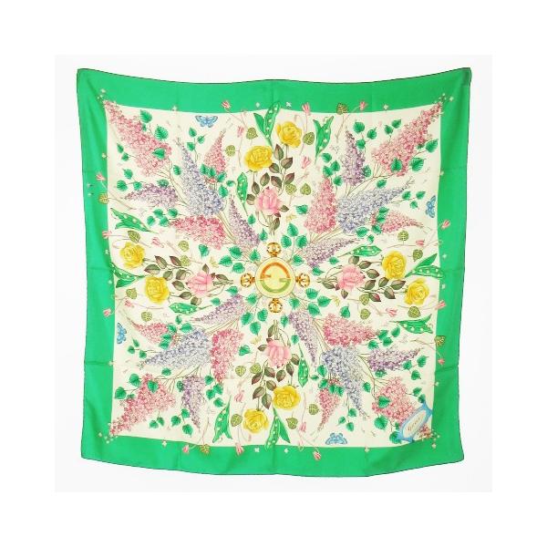 GUCCI（グッチ） スカーフ シルク 絹 大判 スプリングフラワー バラ