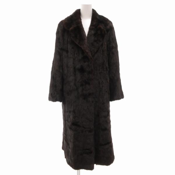 【中古】サガミンク SAGA MINK エンバ EMBA 銀サガ ファーコート ミンク 毛皮 ロング丈 茶 ダークブラウン ■GY18 サガミンク SAGA MINK エンバ EMBA 銀サガ ファーコート ミンク 毛皮