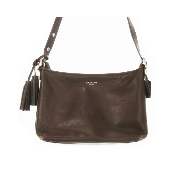 コーチ　ショルダー　茶 COACH（コーチ） ショルダーバッグ レザー 革 ロゴ タッセル 茶