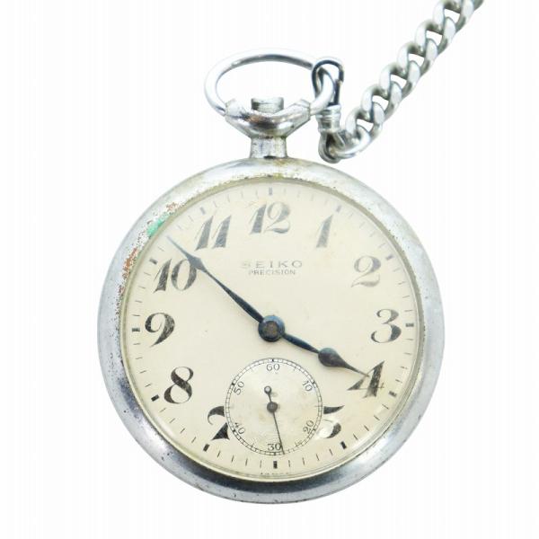 セイコー SEIKO PRECISION プレシジョン ジャンク品 懐中時計 スモセコ 手巻き 昭和29年 昭29 3681 国鉄 鉄道 シルバー色 ■GY11 /MQ メンズ レディース【ブランド】セイコー SEIKO【表記サイズ】実寸サ...