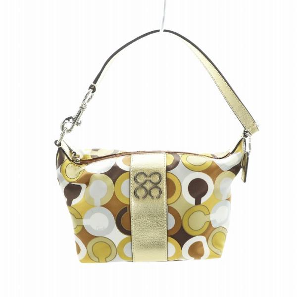 COACH（コーチ） ハンドバッグ ナイロンキャンバス オプアート ロゴ