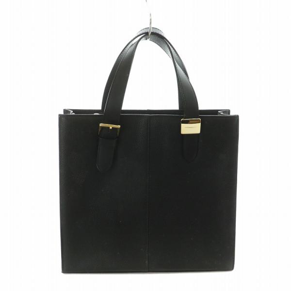 極美品 Burberry トートバッグ ノバチェック ロゴ金具 レザー 黒