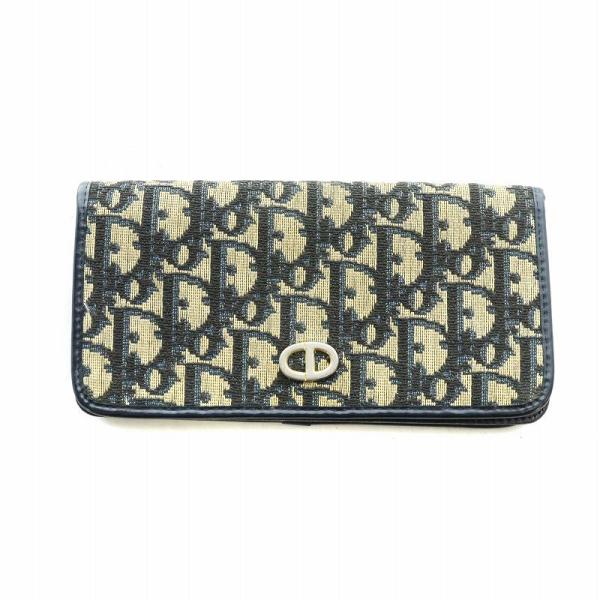 最終極美品※希少Christian Diorトロッター柄本革 ヴィンテージ長財布 Christian Dior クリスチャンディオール ヴィンテージ