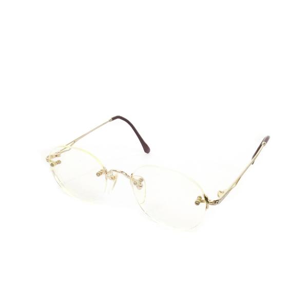 【美品】Yves Saint Laurent リムレス　メガネ　度入り　YSL Yves saint Laurent イヴサンローラン メガネ 度入り リムレス