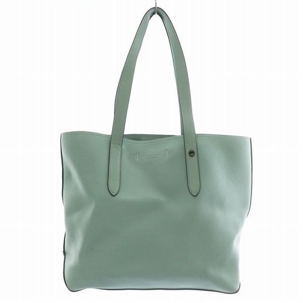 【中古】COACH ゴッサム トート 34 トートバッグ ハンド レザー マグネット 型押しロゴ 水色 ライトブルー C0240 COACH（コーチ） ゴッサム トート 34 トートバッグ ハンド レザー